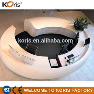2016 новая стойка регистрации Koris Special из искусственного камня, стойка регистрации L-образной формы, белая современная стойка регистрации